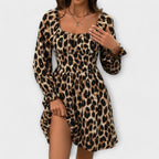 Charming Dress with Leopard Print