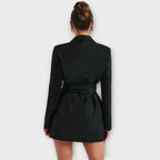 Blazer Dress with V-Neck