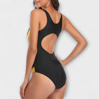Sporty One-Piece Swimsuit with Back Cutout